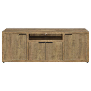 English Elm Noriega Farmhouse Mango 60" TV Stand with 4 Doors, Engineered Wood, Distressed Grain Texture B062P375543