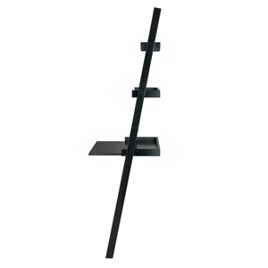 Winsome Wood Bellamy Leaning Desk With Shelves - Stylish Black Space-saver For Home Office & Modern Decor Black Solid ,Composite Wood 29323-winsome-wood