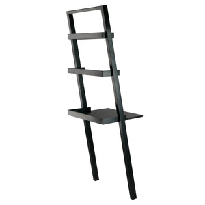 Winsome Wood Bellamy Leaning Desk With Shelves - Stylish Black Space-saver For Home Office & Modern Decor Black Solid ,Composite Wood 29323-winsome-wood