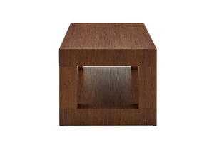 English Elm Modern Two Tier Rectangular Coffee Table with Open Shelf Mdf Frame for Living Rooms W3875P389609