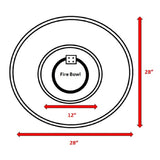 English Elm 9'' H X 28'' W Fiber Reinforced Concrete Outdoor Fire Pit(Stone Gray)