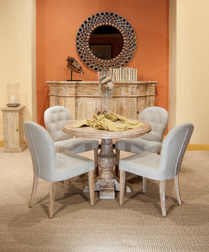 Sarreid Dinner With Friends Dining Table In Sedona Finish - Elegant Mango Wood For Stylish Gatherings Beige  29343