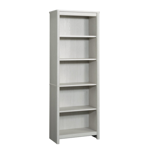 English Elm 5-Shelf Stylish Bookcase In White Finish - Space-Saving Storage Solution For Home, Office & Décor B356P402718