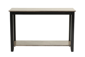 English Elm Modern Walnut Veneer Console Table with Open Shelf, Solid Rubberwood Legs, Sleek Living Room Accent Piece Black,Black+ Gray,Gray 20 L x 5 W x 51 H B011P396180