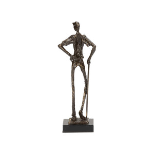 Wildwood Musing Bronze Golfer Sculpture — 12" Contemplative Tabletop Accent For Offices, Shelves, Gifts For Golfers 293875