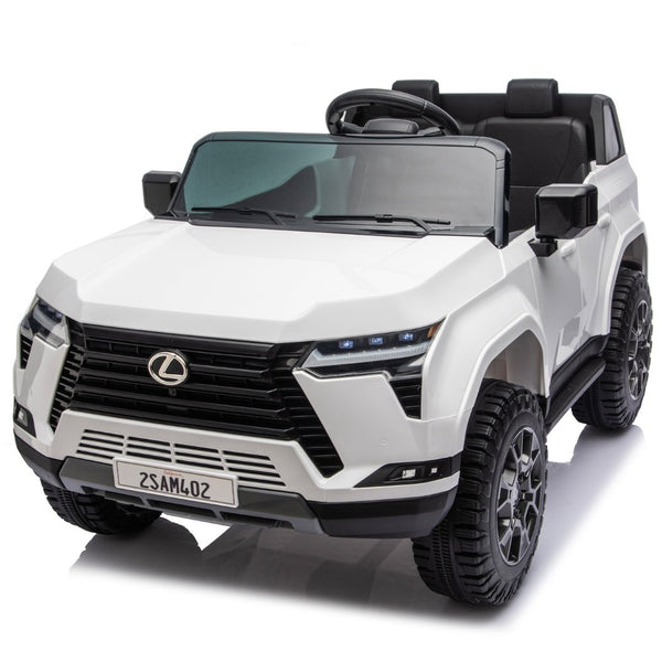 English Elm Lexus Gx550 Two Seat Kids Ride on with 24v Power Remote Control and Suspension White W1578P416227