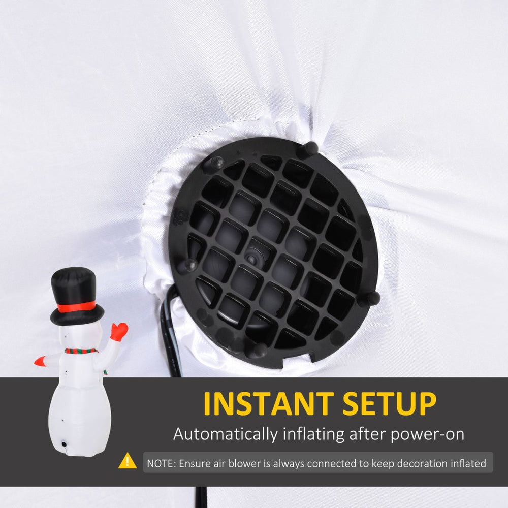 English Elm Christmas Inflatable Snowman 8 Foot Led Lit Self Inflating Outdoor Yard Decor T3971P383924