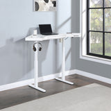 OSP Home Furnishings Stealth Sit-to-Stand Electric Heigh White