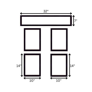 English Elm Trendy Farmhouse Five Piece Framed Vignette Set for Living Room or Bedroom Wall B06787054