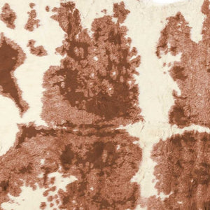 Homeroots 4' X 5' Brown And Ivory Faux Cowhide Animal Print Printed Area Rug  Faux Cowhide 294243