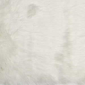 HomeRoots 3'' Off White Faux Fur Shag Area Rug - Luxurious Texture for Cozy Spaces and Stylish Decor 3' X 5' 294254
