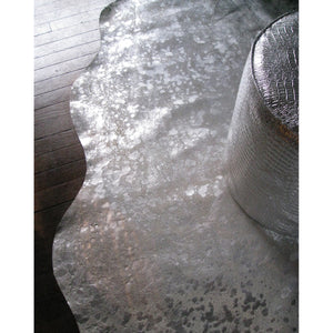 Homeroots 72" X 84" Gray And Silver Cowhide - Area Rug Grey,Silver Cowhide 294256