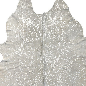 Homeroots 72" X 84" Gray And Silver Cowhide - Area Rug Grey,Silver Cowhide 294256