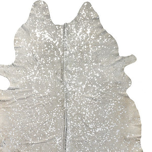 Homeroots 72" X 84" Gray And Silver Cowhide - Area Rug Grey,Silver Cowhide 294256