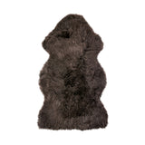 Homeroots 24" X 36" Chocolate Single Sheepskin Area Rug Chocolate Genuine Sheepskin 294266