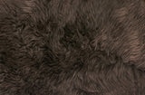 Homeroots 24" X 36" Chocolate Single Sheepskin Area Rug Chocolate Genuine Sheepskin 294266