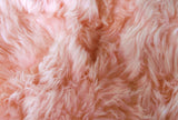 Homeroots 24" X 36" X 1.5" Pink Single Sheepskin - Area Rug Pink Genuine Sheepskin 294267