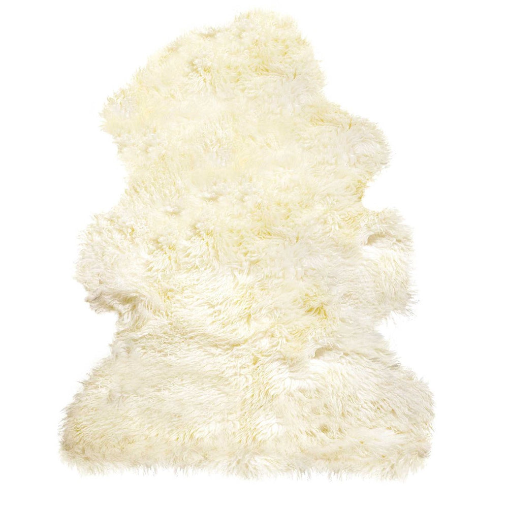 HomeRoots 2' X 3' Luxurious New Zealand Sheepskin Wool Area Rug - Sumptuous Comfort for Elegant Spaces Natural 294268
