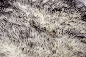 HomeRoots Gradient Grey Animal Print Sheepskin Rug - Luxurious, Handcrafted Accent for Stylish Home Décor 294270