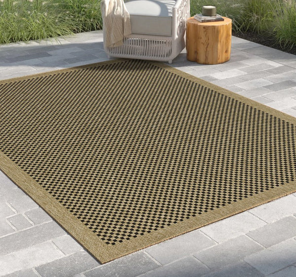 English Elm Earth Jute-Look Area Rug 5'3" X 7'3" For Indoor/Outdoor Use - Durable, Easy-Clean, Stylish Design B186P198818