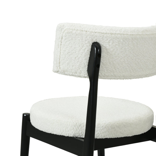 English Elm Christopher Knight Home® - Mid Century Modern Counter Stool Set Of 2 - Stylish Black & Beige, Ergonomic Design & Comfort N771P205427B