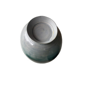 Homeroots 28" Distressed Aqua Spun Bamboo Artisan Floor Vase  Bamboo 294817