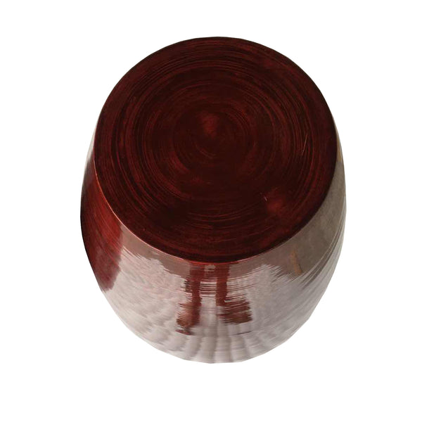 Homeroots 30" Red Lacquer Spun Bamboo Floor Vase  Bamboo 294832