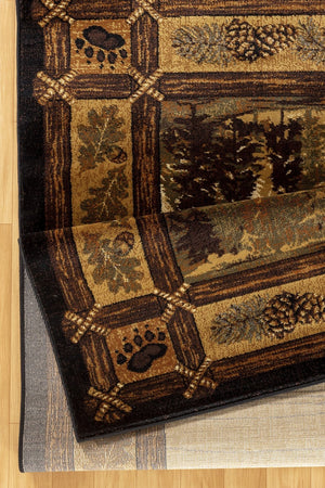 English Elm Nature'S Lodge Area Rug - Rustic 5'3" X 7'3" Soft & Durable Design For High-Traffic Spaces B186P180973