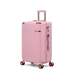 English Elm 4-piece Abs Hard Shell Luggage Set with Spinner Wheels and Built-in Combination Lock T3292P473695