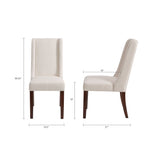 Madison Park Brody Modern/Contemporary Wing Dining Chair (Set of 2) MP100-0038 Cream