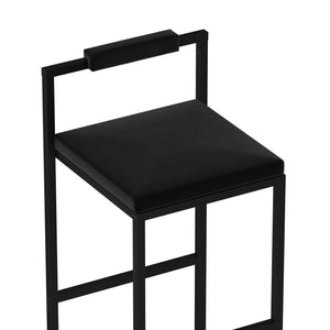 English Elm Modern Velvet Upholstered Bar Stools Set Of 2 - Stylish Counter Height Chairs With Footrest & Support W1757P310422