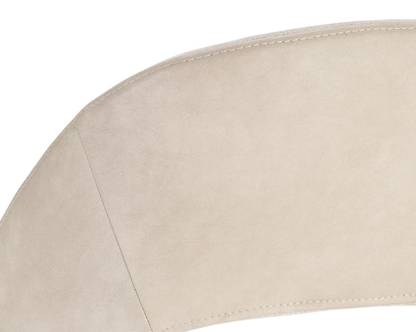 Sunpan Monae Counter Stool – Chic Barrel Back Design with Vintage Influence for Dining and Bar Spaces Bravo Cream / Polo Club Muslin