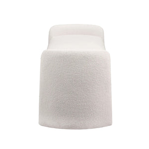 English Elm Velvet Bouclé Upholstered Accent Bench with Padded Foam Seat, Rounded Arm Supports in Ivory Elegance B016P381263