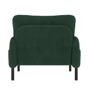 English Elm United We Win Corduroy Accent Chair Wide Seat Foam Cushion Living Room Lounge Emerald W1568P386163