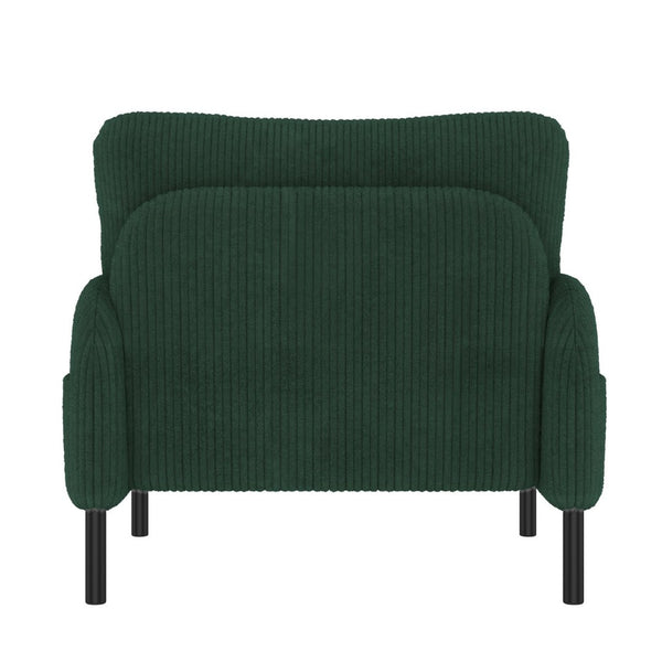 English Elm United We Win Corduroy Accent Chair Wide Seat Foam Cushion Living Room Lounge Emerald W1568P386163