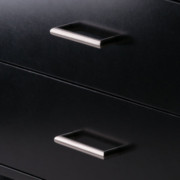 Winsome Wood Bellamy 2-drawer Leaning Shelf In Black - Stylish Space-saving Unit For Modern Homes & Apartments Black Solid ,Composite Wood 29522-winsome-wood