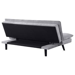 English Elm Fullerton Velvet Channel Tufted Convertible Sleeper Sofa with Splayed Legs for Studio Spaces B062P447778