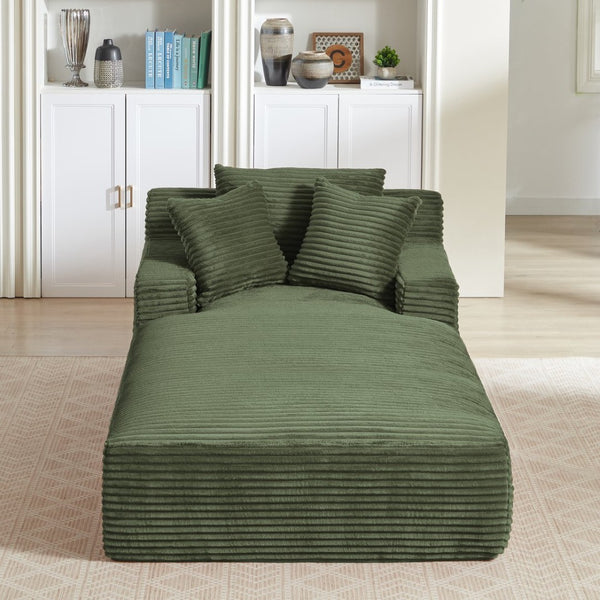 English Elm Oversized Chaise Lounge Chair - Soft Corduroy Sofa For Relaxing, No Assembly, Perfect For Any Space W2339P323759-GIGA