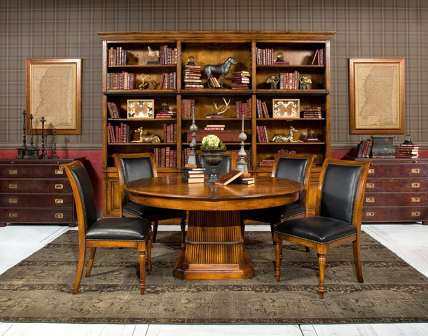 Sarreid Studded Antique Leather Chest - Elegant Brown Wood Design With Brass Handle & Decorative Tacks Brown  29541