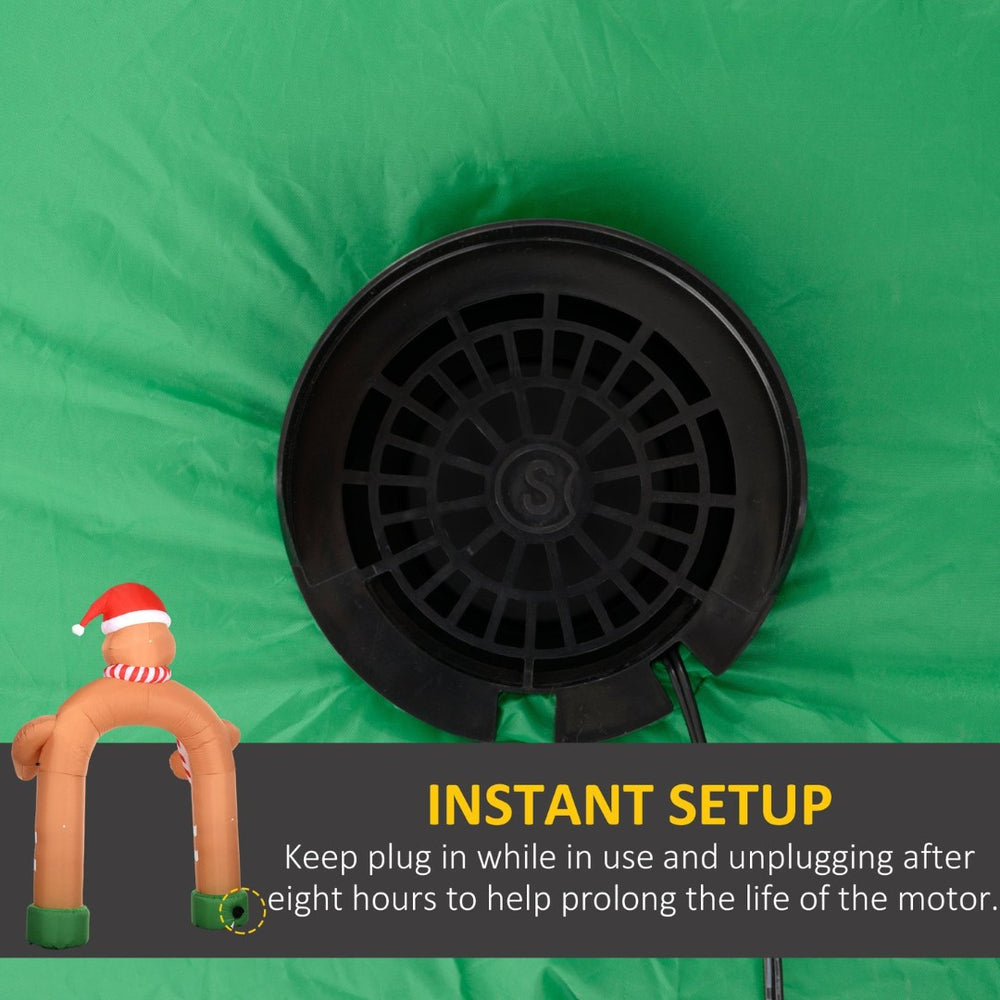 English Elm Outsunny 9.2' Inflatable Gingerbread Man Arch With Led Lights - Whimsical Outdoor Christmas Decor W2225P249973-GIGA