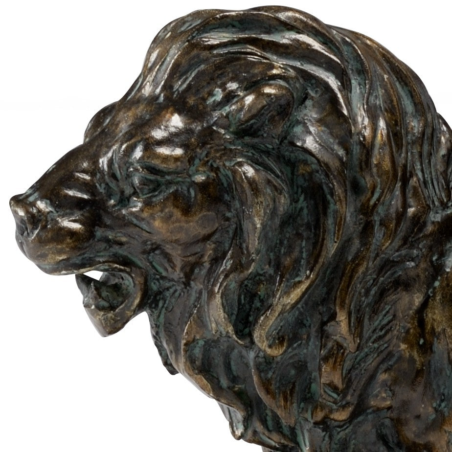 Wildwood Lioncrest Sculptural Bronze Bookends — Barye‑Inspired Biltmore Lion, Heavy Patinated Museum Quality 295553