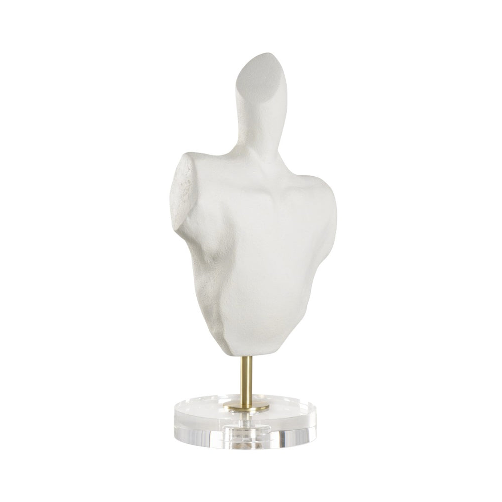 Wildwood Vogue Matte White Accent Bust By Cheryl Luckett For Wildwood — Sculptural Decorative Object, 16" H 295600