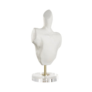 Wildwood Vogue Matte White Accent Bust By Cheryl Luckett For Wildwood — Sculptural Decorative Object, 16" H 295600