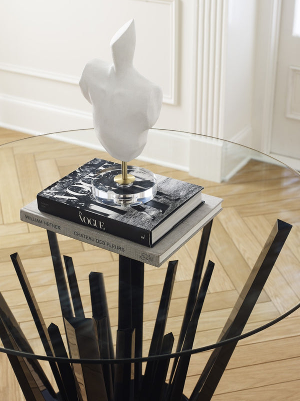 Wildwood Vogue Matte White Accent Bust By Cheryl Luckett For Wildwood — Sculptural Decorative Object, 16" H 295600