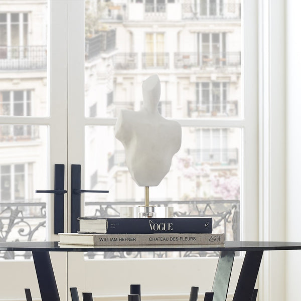 Wildwood Vogue Matte White Accent Bust By Cheryl Luckett For Wildwood — Sculptural Decorative Object, 16" H 295600