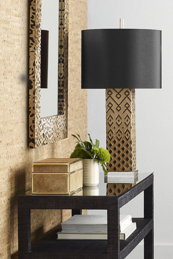 Wildwood Boxed Tan Hair-On-Hide Storage Box With Brass Trim, Felt-Lined Interior, Removable Lid, 5X12x6" Stylish Organizer 295604