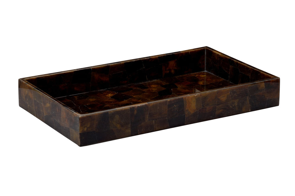 Wildwood Your Serve Tray Elevates Entertaining With Handcrafted Pen Shell Mosaic, Warm Chocolate Tones, And Artisan Charm 3h x 24w x 16d 295623