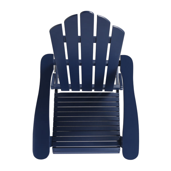 English Elm Christopher Knight Home® - HOLLYWOOD Acacia Wood Foldable Adirondack Chair for Patio & Poolside — Weather-Resistant, Classic Comfort Blue 39.25 L x 24.5 W x 7.75 H 62399.00BLU