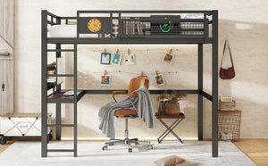 English Elm Full Bunk Bed with Trundle Bookshelf Storage Pine Frame Car Design for Kids W1580S00375