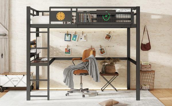 English Elm Full Bunk Bed with Trundle Bookshelf Storage Pine Frame Car Design for Kids W1580S00375